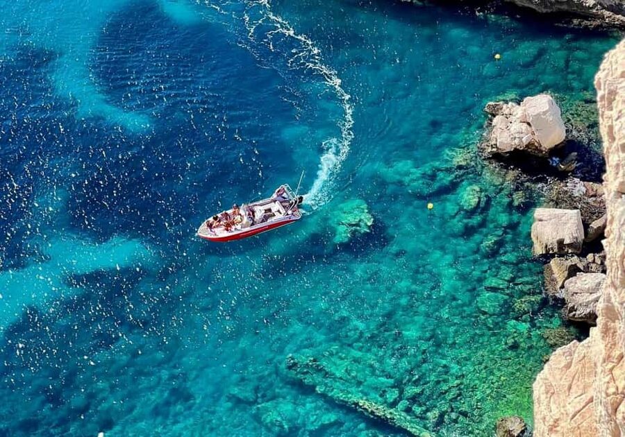 From Marseille: Iconic Calanques Boat Tour with Swimming - The blue cave and the swimming stops