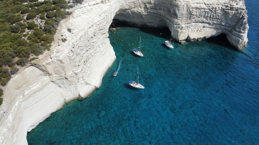 From Milos: Guided Day Cruise to Kleftiko With Lunch - The return route through Saint Dimitrios
