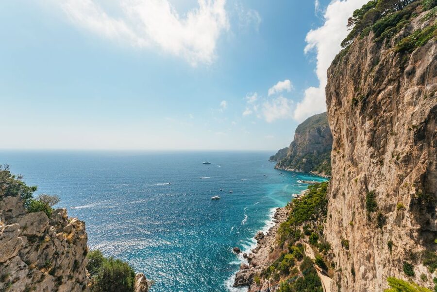 From Naples: Gulf of Naples & Capri Sightseeing Boat Tour - Crossing the Gulf with Mount Vesuvius in view