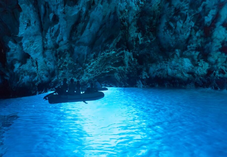 From Omis: Blue Cave & 5 Island Speedboat Tour - The Blue Cave on Biševo