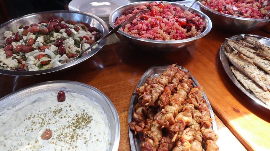 From Paros: Antiparos and Despotiko Full-Day Swim Cruise - A traditional Parian lunch on board