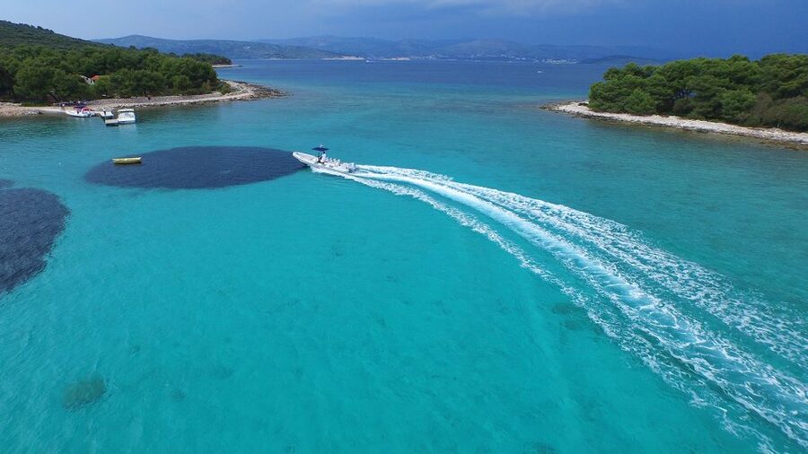From Split: Blue Lagoon and Trogir Half-Day Speedboat Tour - The speedboat ride from Split