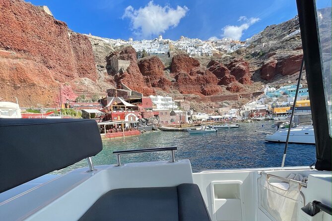 Half Day Premium Catamaran Cruise in Santorini including Oia - Oia and Ammoudi Bay, with an important timing warning