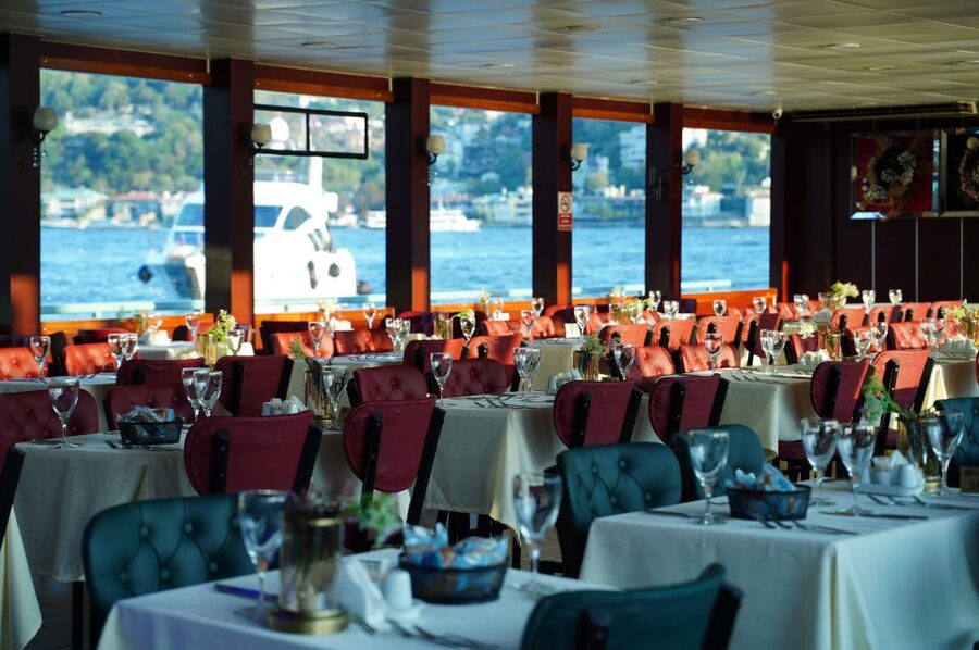 Istanbul: Dinner Cruise and Entertainment with Private Table - Rumeli Castle, the Fatih Sultan Mehmed Bridge, and the northern route