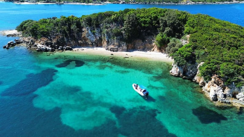 Ksamil: Boat Trip To 5-Islands Of Ksamil & Twin Islands - Arriving at the Twin Islands