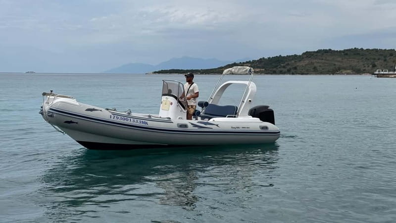 Ksamil: Boat Trip To 5-Islands Of Ksamil & Twin Islands - Leaving Ksamili Escape in a fast speedboat