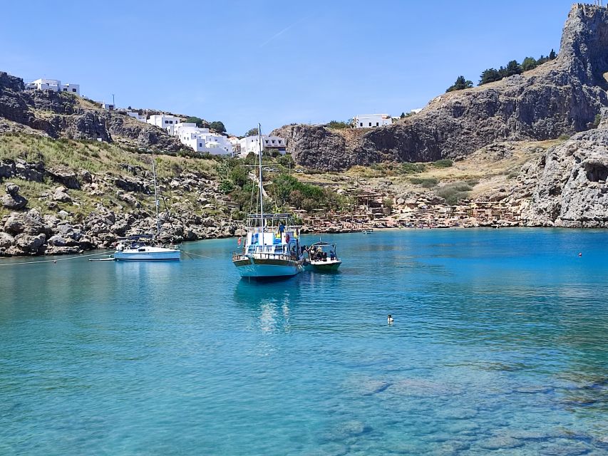 Lindos: Rhodes South-East Coast Cruise with Swim Stops - Guns of Navarone Bay for the first swim