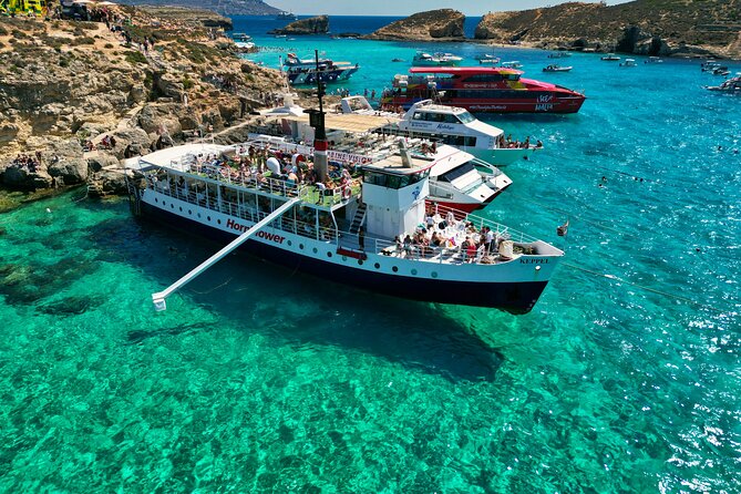 Malta: Comino, Blue Lagoon & Caves - swim, snorkel & slide - Four and a half hours at the Blue Lagoon