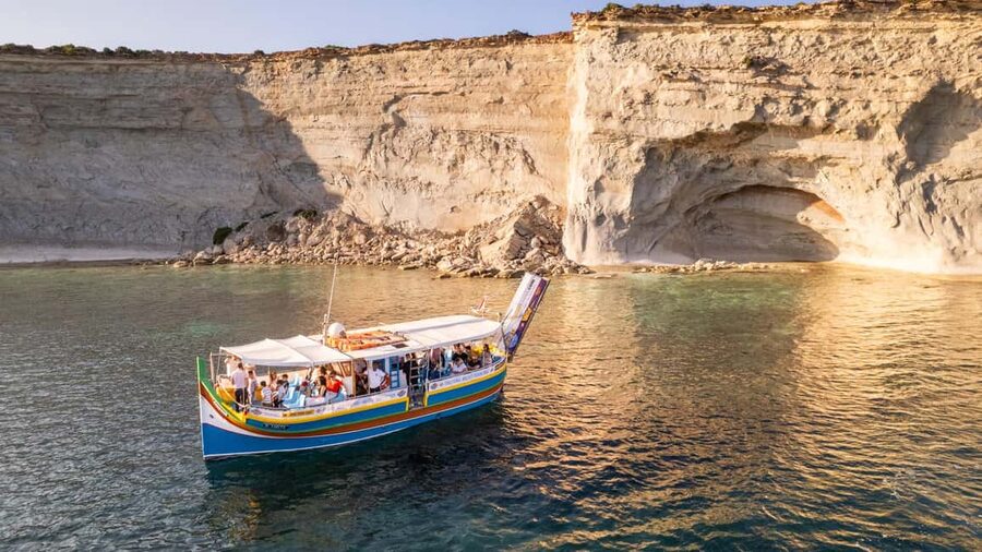 Malta: Sunset Boat Tour to St. Peter’s Pool and South Coast - Setting out from Marsaskala on a traditional luzzu