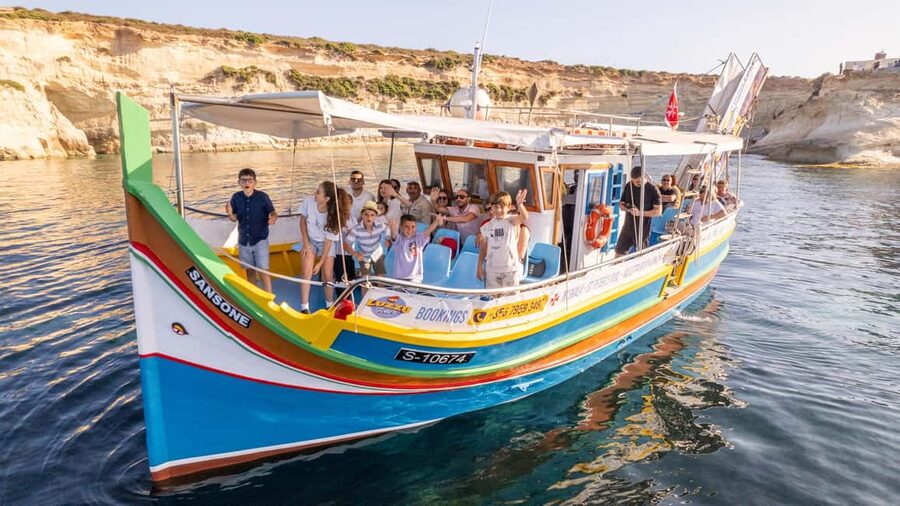 Malta: Sunset Boat Tour to St. Peter’s Pool and South Coast - St. Thomas Bay and Kalanka: an easy start to the coast