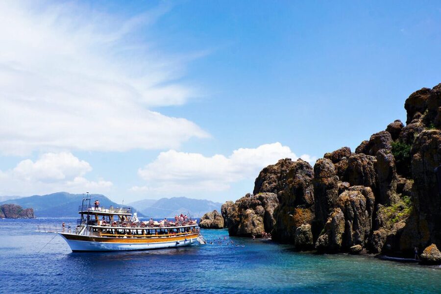 Marmaris: Boat Trip with Unlimited Drinks and BBQ Lunch - A three-deck boat built for sun and shade