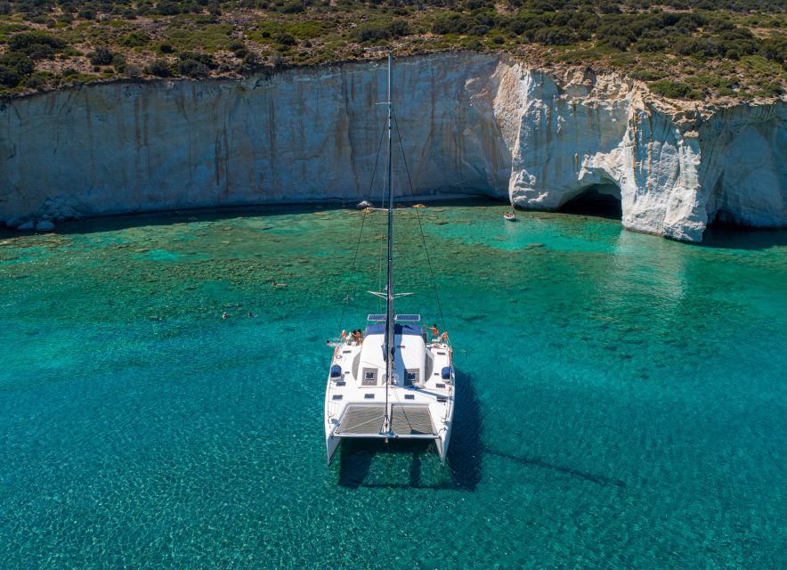 Milos: Half-Day Morning Catamaran Cruise to Kleftiko - Sailing past Milos villages and volcanic cliffs