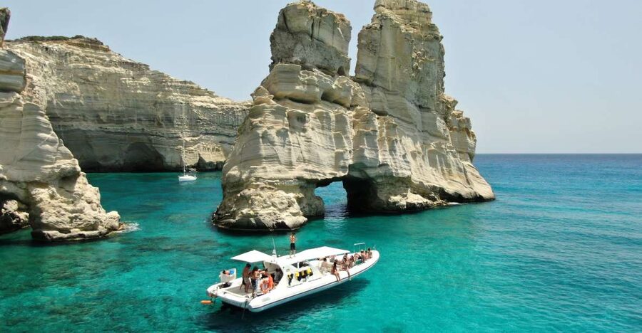 Milos: Half-Day Speedboat Cruise to Klefiko with Snorkeling - Kleftiko: white rock, caves, and clear water