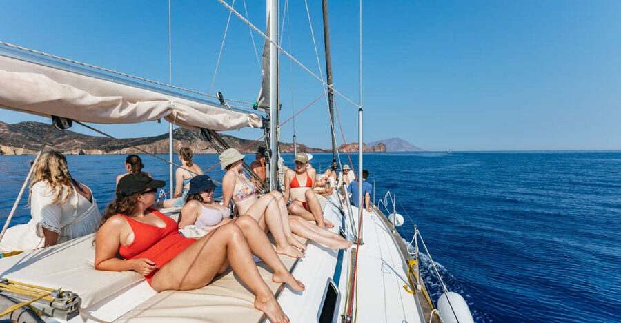Milos: Kleftiko Cruise with Meal, Drinks and Photos at Sykia - Kalogries: an easy first swim