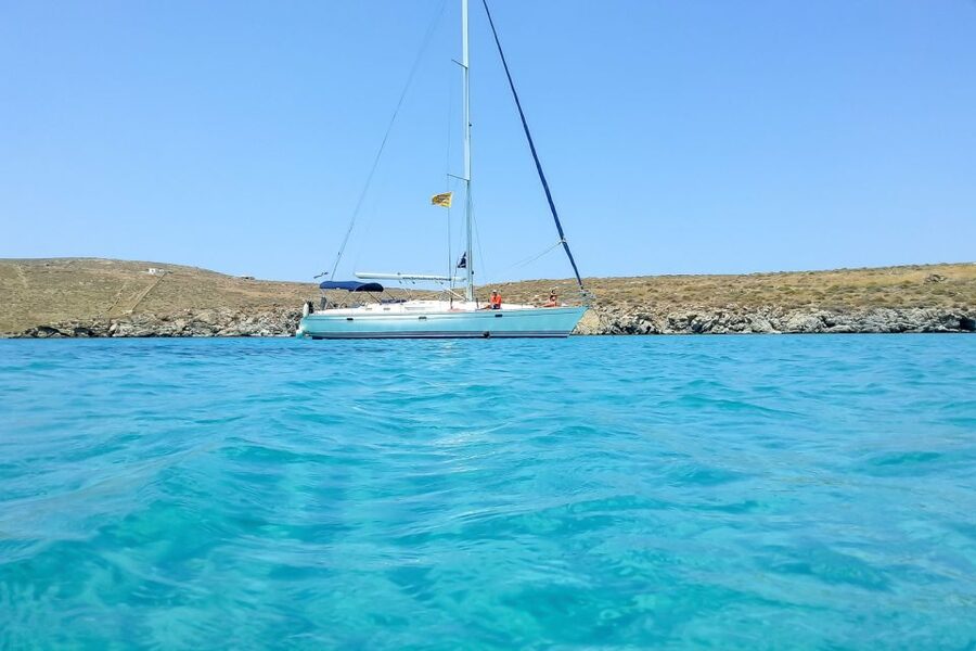 Mykonos: Yacht Cruise to Rhenia and Guided Tour of Delos - Rhenia’s clear-water pause
