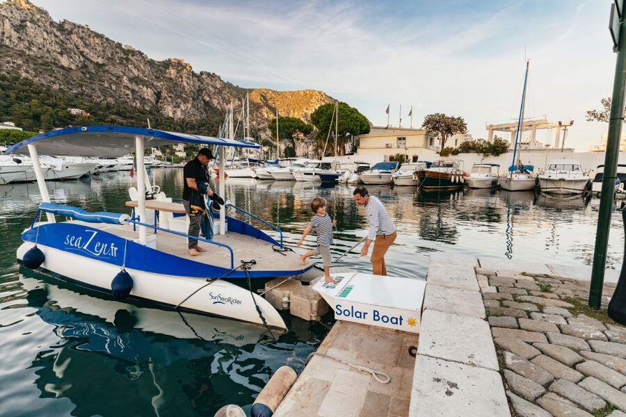 Nice: Private Sunset Tour on Solar Powered Boat - Leaving Beaulieu-sur-Mer’s marina