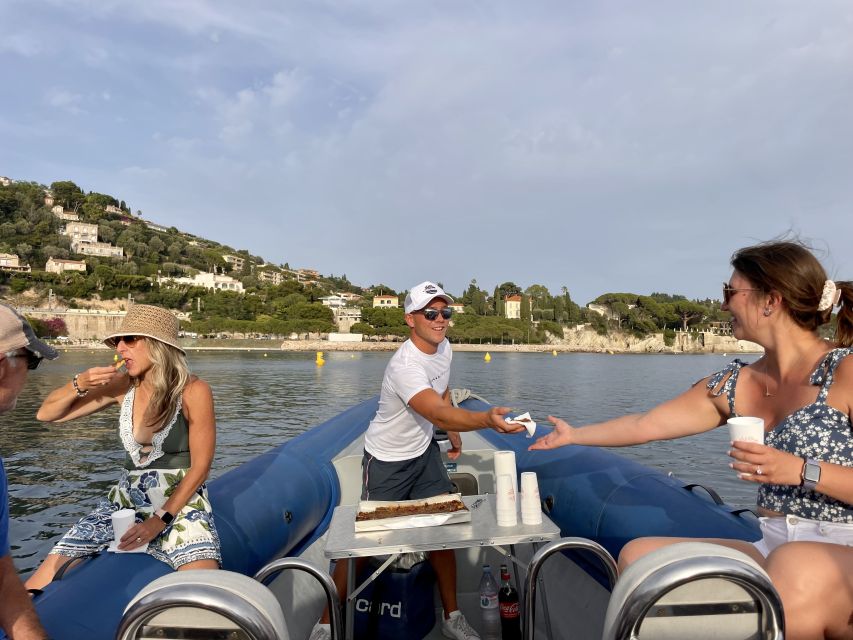 Nice: Sunset Boat Tour with Wine and Local Snacks - Wine, homemade Niçois food, and music