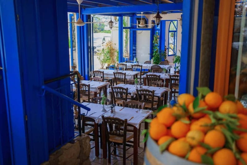 Paphos/Akamas: Blue Lagoon Bus & Boat Tour with Water Slide - Lunch and free time in Polis