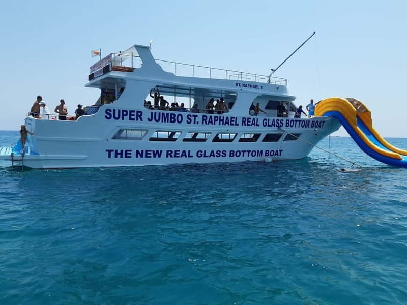 Paphos: Glass Bottom Boat Trip with Swimming or Snorkeling - Sea sponges and a small lesson from the coast