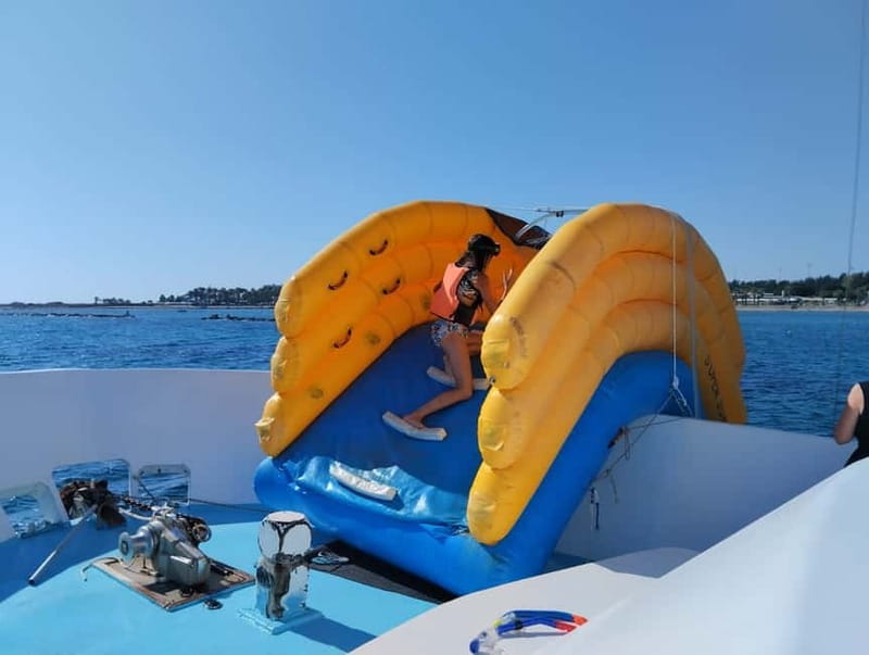 Paphos: Glass Bottom Boat Trip with Swimming or Snorkeling - The swim stop: clear water, easy fun, limited snorkeling