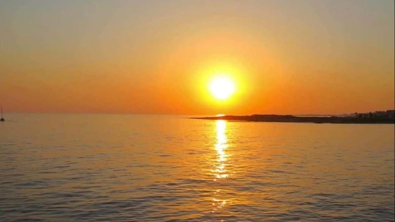 Paphos: Wave Dancer Sunset Cruise with BBQ and Swimming - Sunset from the open-air deck