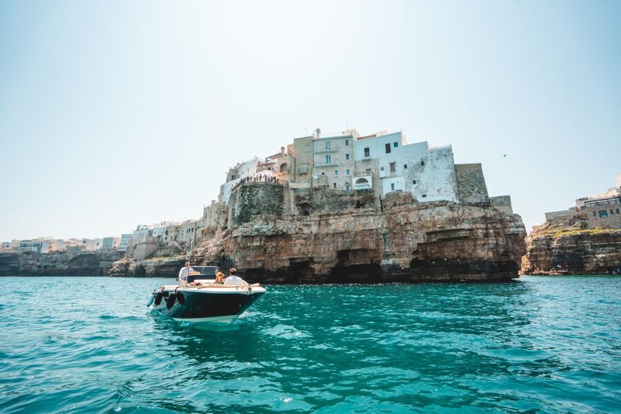 Polignano a Mare: Boat Cruise to Scenic Caves with Prosecco - The viewpoint and the white cliffs of Polignano