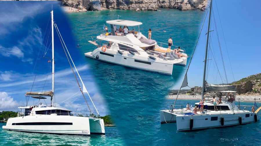 Rhodes: All-Inclusive Catamaran Cruise with Lunch and Drinks - Starting at Mandraki Harbor at 10:00 AM