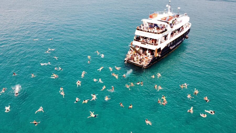 Rhodes: Lindos Cruise with 2 Swim Stops - Tsambika Blue Lagoon on the way home