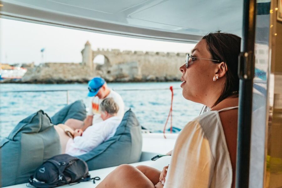 Rhodes: Sunset Catamaran Cruise with Dinner Buffet & Drinks - Important details before you reserve