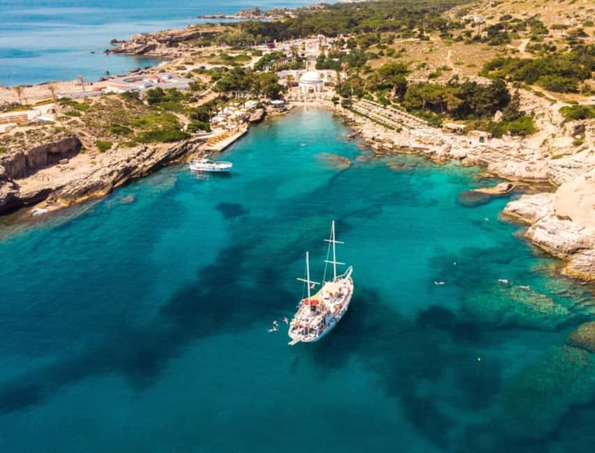 Rhodes: Sunset Cruise with Open Bar, Dinner, & Live Music - Kallithea Bay and the 90-minute stop