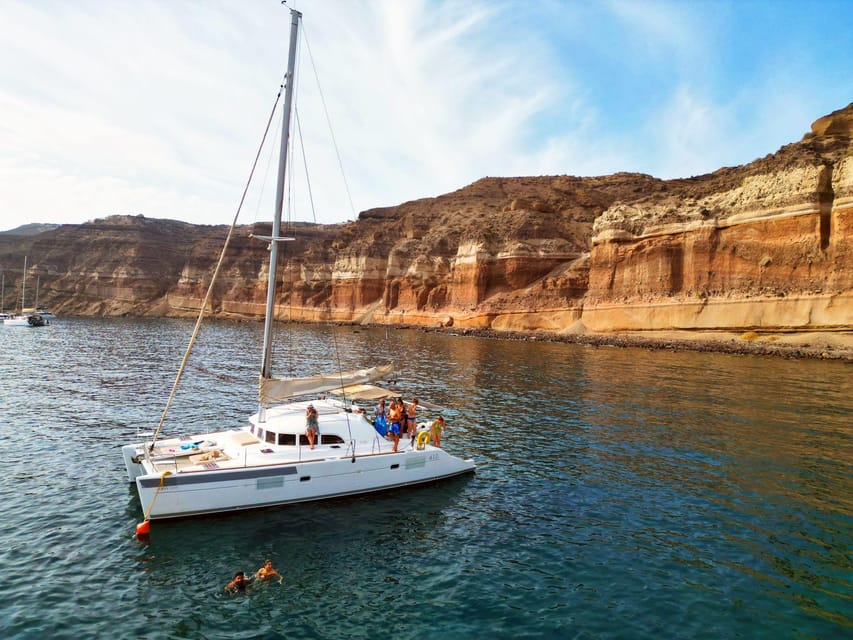 Santorini: Catamaran Cruise with Greek BBQ and Drinks - Five things to know before booking