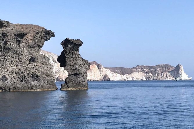Santorini Catamaran Cruise with Greek Meal, Open-Bar and Sunset - Red Beach and the southern coast