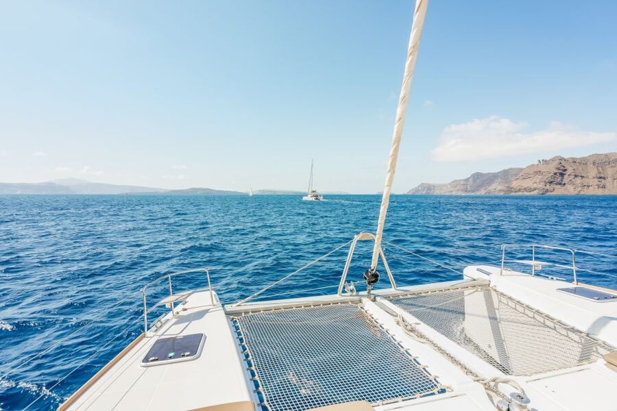Santorini: Luxury Catamaran Day Trip with Meal and Open Bar - Key points to know before booking