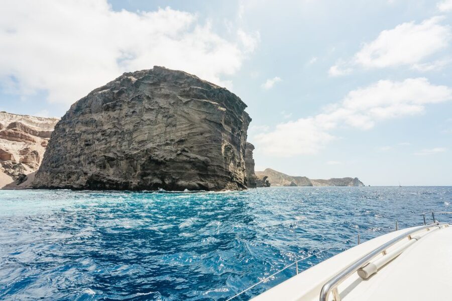 Santorini: Luxury Catamaran Day Trip with Meal and Open Bar - Who should book this cruise?