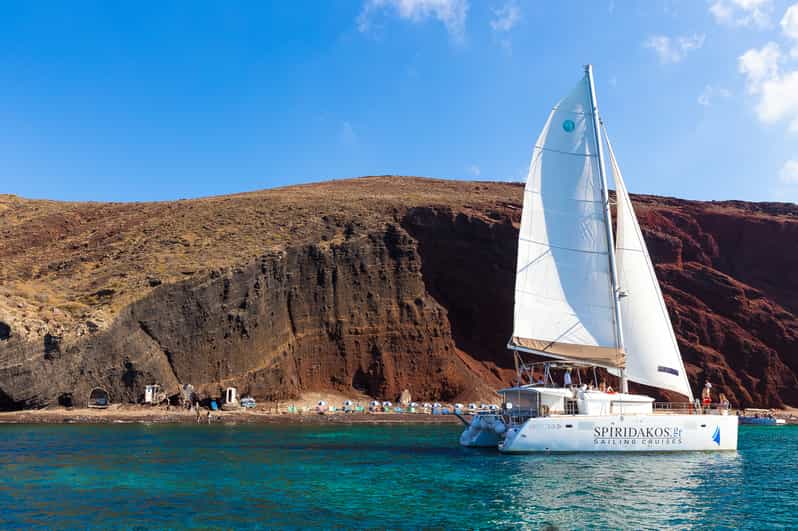 Santorini: Sailing Catamaran Cruise with BBQ and Drinks - Why Santorini looks different from a catamaran