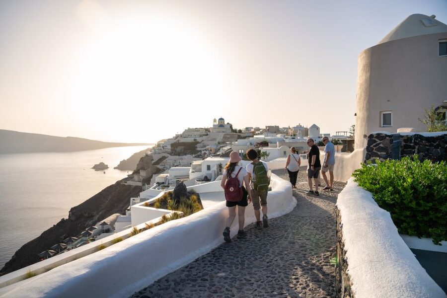 Santorini: Volcanic Islands Cruise with Hot Springs Visit - Thirassia: lunch, swimming, and a slower rhythm