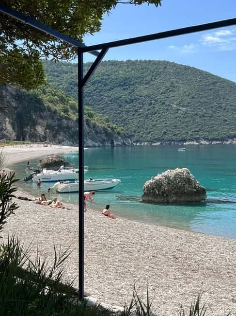 Saranda: Boat Tour to 7 Destinations with Beach Umbrella - Setting out from Saranda toward the northern coast