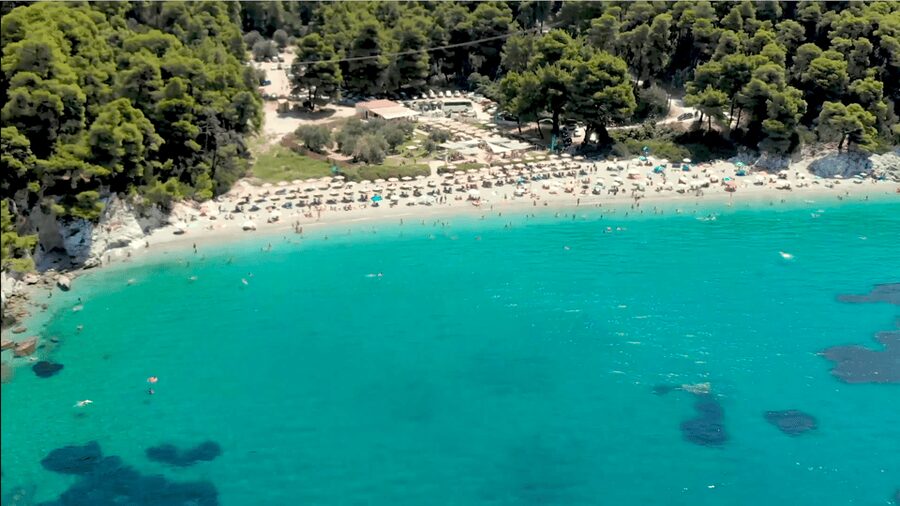 Skiathos: Mamma Mia Island and Beach Day Cruise - Setting sail from Skiathos New Port