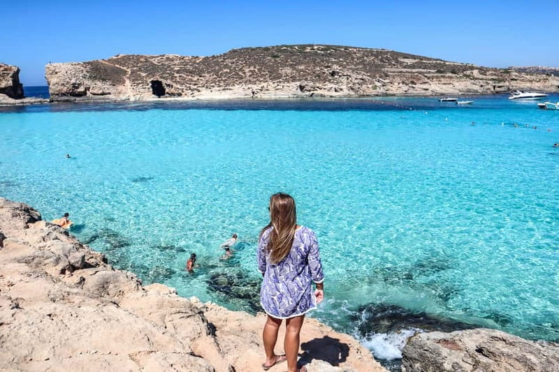Sliema: Gozo/Comino Blue Lagoon Gulet Cruise w/ Lunch+Drinks - The Blue Lagoon stop: beautiful, busy, and worth planning around