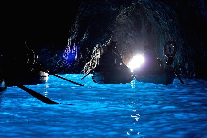 Small Group Boat Tour Capri & Blue Grotto with Swimming Stops - Leaving Sorrento along the coast