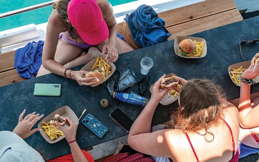Split: Blue Lagoon and 3 Island Cruise with Food and Drinks - Čiovo and Borko beach bar