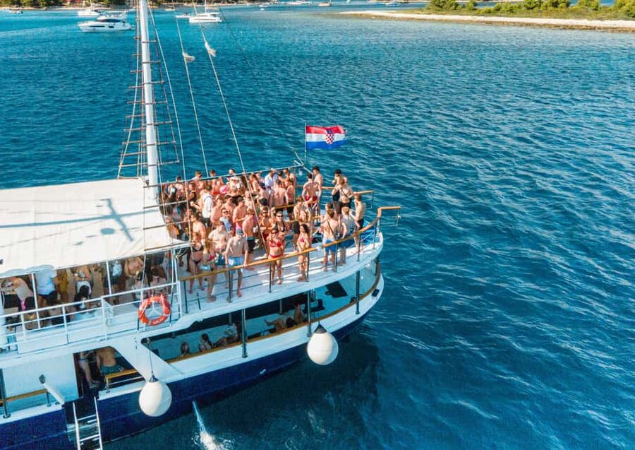 Split: Blue Lagoon Boat Party, Djs, Swim, Shots & AfterParty - Blue Lagoon: swimming, jumping, and the slide