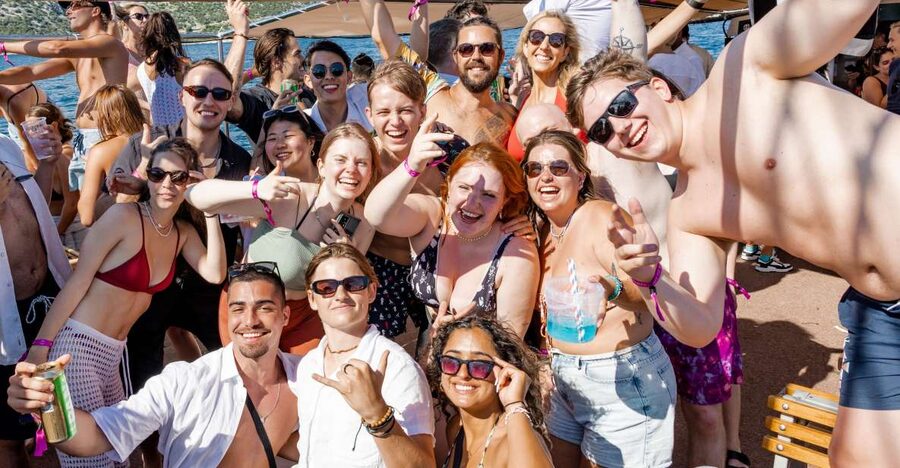 Split: Blue Lagoon Boat Party with DJs, Shots & After Party - The Blue Lagoon swim stop