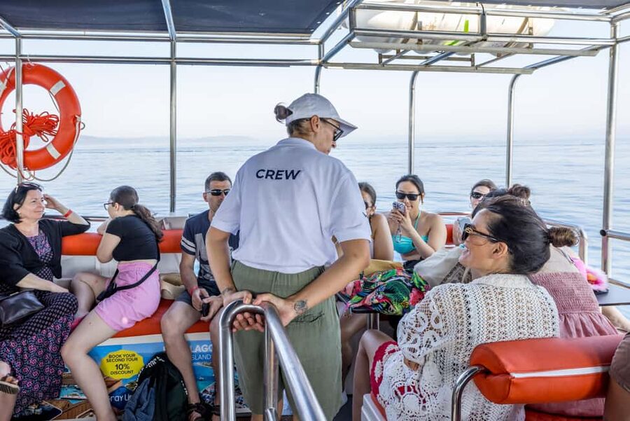 Split: Hvar, Brač, and Pakleni Cruise with Lunch and Drinks - The catamaran, seating, and crowd level