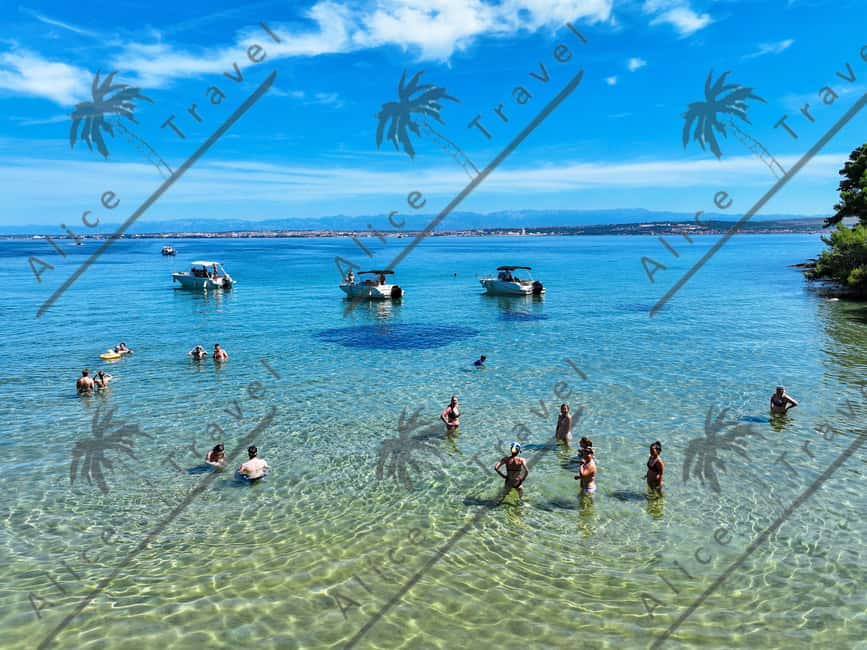 Zadar: 3 Island Speedboat Tour with Wine and Snorkeling - Kostanj bay: the first swim in clear water