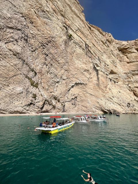 Zakynthos: Turtle Island & Keri Caves Glass-Bottom Boat Tour - Keri Caves: the first swim stop